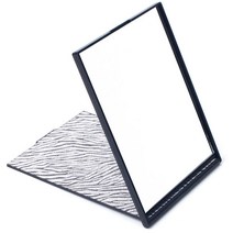 토탈하우스 접이식 휴대용 사각거울 슬림형 사각 손거울 손거울/휴대거울, (대)지브라-ST-402LT-접이식-사각거울, 1p