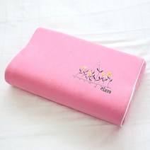 한성실업 메모리폼 베개+커버세트, 01_코스모스 메모리폼 베개 02_핑크