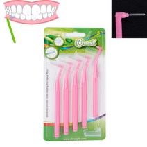올댓세일 클린픽 치간칫솔 L형 SSSS(핑크) (0.6mm), L형 핑크-1팩, 5개입