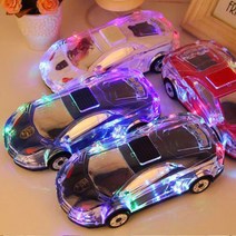 [해외직구] LED불빛 자동차모양 블루투스 스피커, 01_자동차스피커_레드