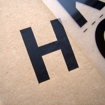 [문자동맹] 레터링지 페이퍼-영문 대문자 판박이형 스티커(소량주문 제작가능), 흰색