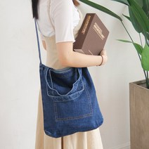 써니백 신디 데님에코백 캔버스백