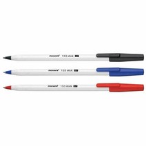 모나미 153 STICK 볼펜, 흑색, 1.0mm, 12개