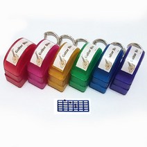 기타 코드스탬프(6칸) 코드도장, 블루