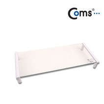 Coms LC360 모니터 강화유리 받침대 스탠드 화이트, LC360 화이트