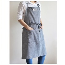 미니 블랙 체크 앞치마, 1개