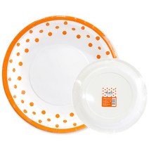피플스파티 NEW 라인도트접시(23cm)중 테이블용품, 오렌지