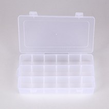 컬러비즈부자재 도안증정, 174_ 비즈통18칸/불투명/W23.5cmxL12cmxH4.5cm, 1세트