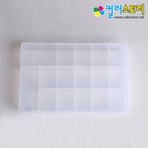 컬러비즈부자재 도안증정, 184_ 비즈통16칸/불투명/W27.5cmxL18cmxH4.5cm, 1세트