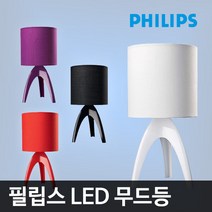 필립스 LED 학습용 스탠드 인테리어 무드등 모음, 08_필립스 LED테이블스탠드 이사카 43228 5W 레드(램프 E14 주광색)