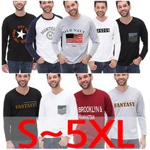 더재클린 S - 5XL 남여공용 빅사이즈 긴팔 티셔츠