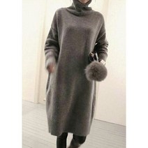 와이엔제이 CE 여성 기본 목폴라 니트 원피스