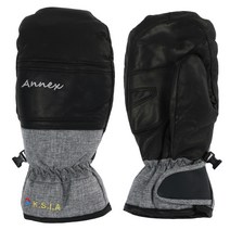 아넥스 데몬 가죽 벙어리 스키보드 장갑 7654, 블랙