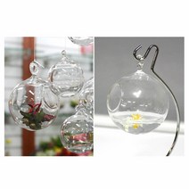 화분백화점 화병 생활유리 유리볼 행잉걸이 LB 195, LB 195-12(1개)유리만