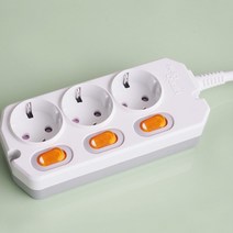 히포라이팅 DSE 개별스위치 3구 멀티탭 16A (국산제조) KS인증 접지제품, 1개, 1.5m