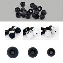 이너스 교체용 이어폰 고무 이어캡 이어팁, 블랙, 이어솜