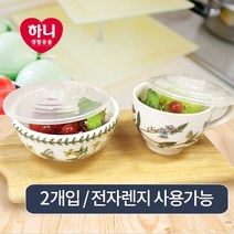 하니 다용도 위생 뚜껑 전자레인지 커버 그릇 덮개 2P, 투명