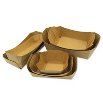 [테이크아웃용기] 크라프트 종이몰드 받침 100장 샌드위치포장 일회용포장용기 머핀 빵포장, 3. 크라프트 종이몰드 KPMJ-3호(100장), 100개입