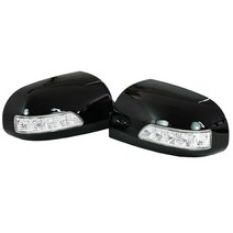 NF쏘나타 - 1WAY 카비 LED 사이드미러 백미러 커버, 아이언실버 BK, 1개