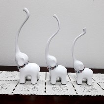 코긴 코끼리 오브제 3종세트 12, 화이트