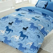 보드래 유니크 순면 누빔이불커버, 홀스블루