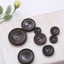 초코스티치우드단추(10개), 15mm