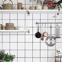 중앙데코 자기질 정사각 인테리어 바닥타일 모자이크 타일, 화이트무광, 1개