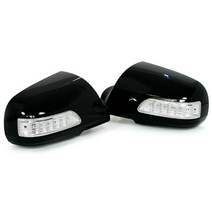 로체 - 2WAY 카비 LED 사이드미러커버 백미러커버, 검정 EB
