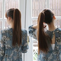 가발프랜즈 묶음머리가발 끈달비 부분가발 스트레이트 긴머리 45cm 롱헤어 생머리 붙임머리가발, 투톤브라운, 1개
