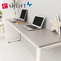 e스마트 노트북책상겸 사이드테이블1800x400, 그레이:(사각다리)블랙