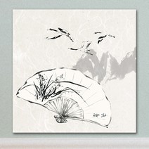 꾸밈 iw427-수묵화동양란노프레임 액자, A타입-부채