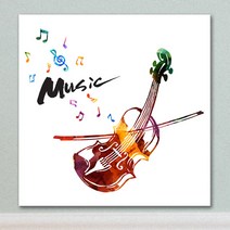 꾸밈 iw628-판타스틱뮤직악기소형노프레임 액자, 3타입-바이올린