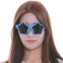 파티안경 웃긴안경 파티용품 사진 소품 내컷 별 블루, 1개