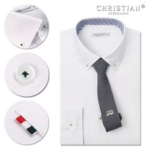 오마보이 남성용 CHRISTIAN 고품격 솔리드 와이셔츠 100WH