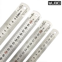 [보니테디] 스틸자 쇠자 철자 방안자 컷팅 직자 재단자 측정자, 100cm, 1개
