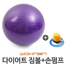 WOHNEN 다이어트짐볼, 짐볼(보라)55cm(펌프O)