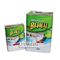 KCC 유니폭시라이닝(무용제) 16L(24kg) 인테리어 빈티지 바닥 투명 에폭시 녹색 회색, 유니폭시라이닝-투명 16L