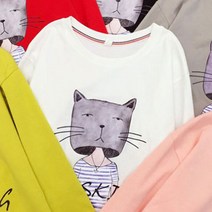 베러댓걸 6568 - 고양이 마스크 긴팔티