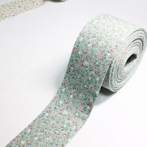리본디자이너 원단리본, 05-잔꽃민트[폭40mm], 50cm