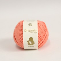 [앵콜스] 아가 오가닉코튼실 30g AGA Organic Cotton 유기농 면사 오가닉실 뜨개실 아기옷 아기양말 모자, 07 연살몬핑크