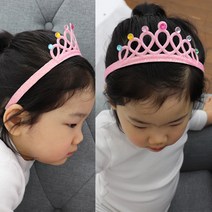 임마누엘 여아용 엘사 왕관 머리띠