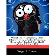 Operations of Company I 133rd Infantry 34th Infantry Division in the Attack at Fondouk Gap North Africa 8-9 April 1943 Paperback, Biblioscholar