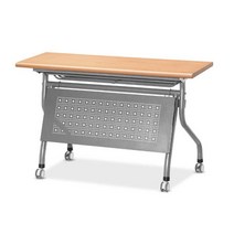 와이디 Y형 접이식 연수용 테이블 회의 책상, (타공가림)1800x450_월넛(YW1107-1-WN)