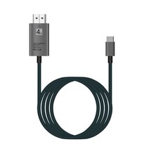 C타입 HDMI TV연결 케이블 갤럭시 노트20 울트라 S20, 블랙, 1개, 블랙