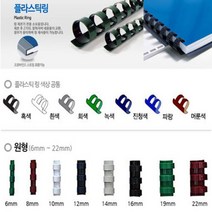 카피어랜드 전동플라스틱링 제본기 Probind 20e 정품 제본표지 제본링, 1box, 플라스틱링-원형12mm(100ea)남색