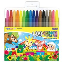 핸디몰 색연필 모음(12색 16색 파스넷리필 샤프식 축지), 나라색연필16색
