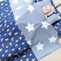 뽀송아이 유아 블랭킷(안감이중 거즈면) 블랭킷, 19번 블루바탕 도그