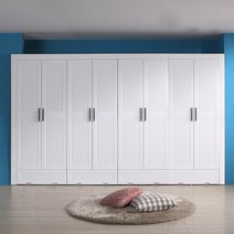 빅로드가구 NEW 키큰장 12자 장롱세트, 02) 에비앙-서랍형_화이트