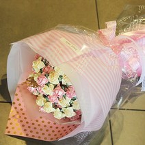 올데이 ((완성품))언제나 봄날 종이장미 꽃다발, 50개, 1set