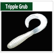 캣츠크로우 트리플그럽 3인치 TRIPPLE GRUB 루어웜, 29(Pearl Silver)